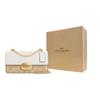 Coach Eliza 23 Classic Monogram Flap Bag With Non-Detachable Shoulder Strap Women Shoulder Bag Light-Khaki White CP009-IMDQC