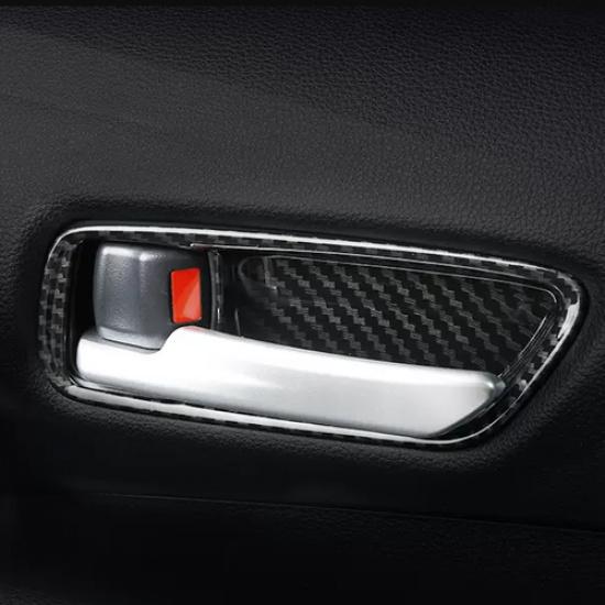 For Toyota Corolla -2025 Carbon Fiber Inner Car Door Handle Bowl Trim