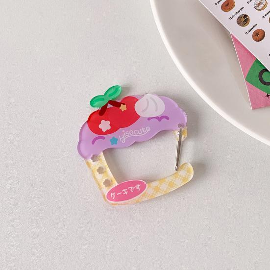 Carabiner Keychain Star Strawberry Cake Shape Key Chain Hook Everyday Carry Accessory
