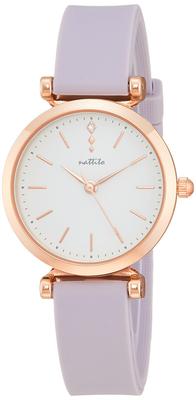Fieldwork Women's Sheen Analog Watch with Silicone Band, Pink Gold, Purple (YM070-4)