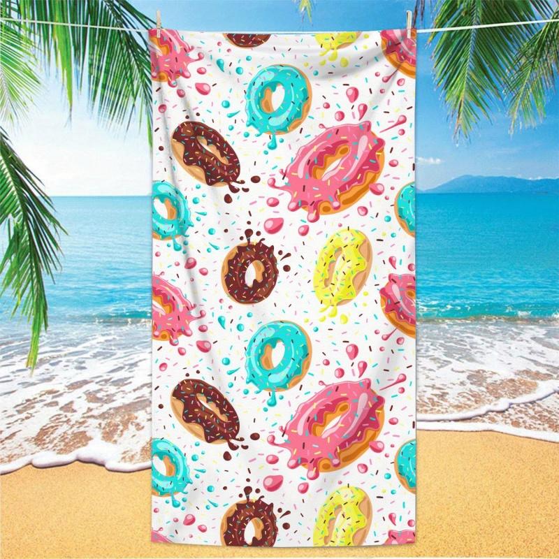 67 Robot Soccer Graffiti Beach Towel Green Lightning Teen Boys Quick Dry Pool Towel