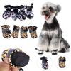 Dog Shoes For Small Dogs Leopard Print Soft Anti-Slip Puppy Boots Outdoor Walking Chihuahua Paw Protector Footwear Pet Supplies