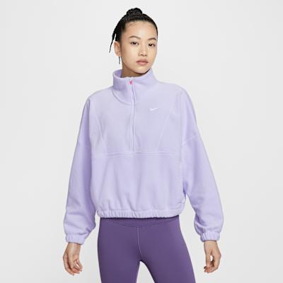 Nike Sweatshirts Women s Purple Stand Collar Moderate Regular XL