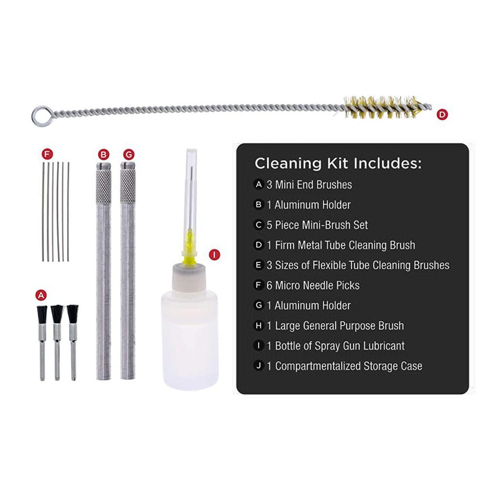 23Pcs Paint Spray Guns Cleaning Maintenance Brush Kit Cleaner Mini Brushes and Needles for Airbrush Nozzles Repair Tool