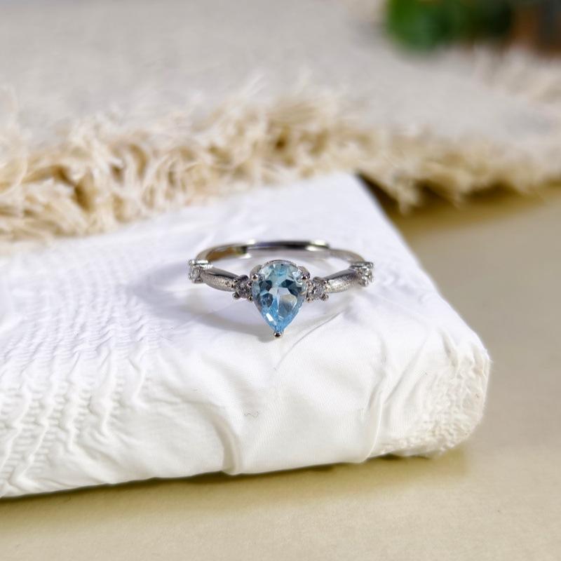 S925 Sterling Silver Ring Natural Peridot Garnet Crystal Inlaid Brushed Craft Fashion Finger Ring For Women