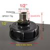 S60x6 Coarse Thread G1'' 1/2" 3/4" Male Female Thread IBC Water Tank Replacement Adapter Stainless Steel Spout Drain Fittings