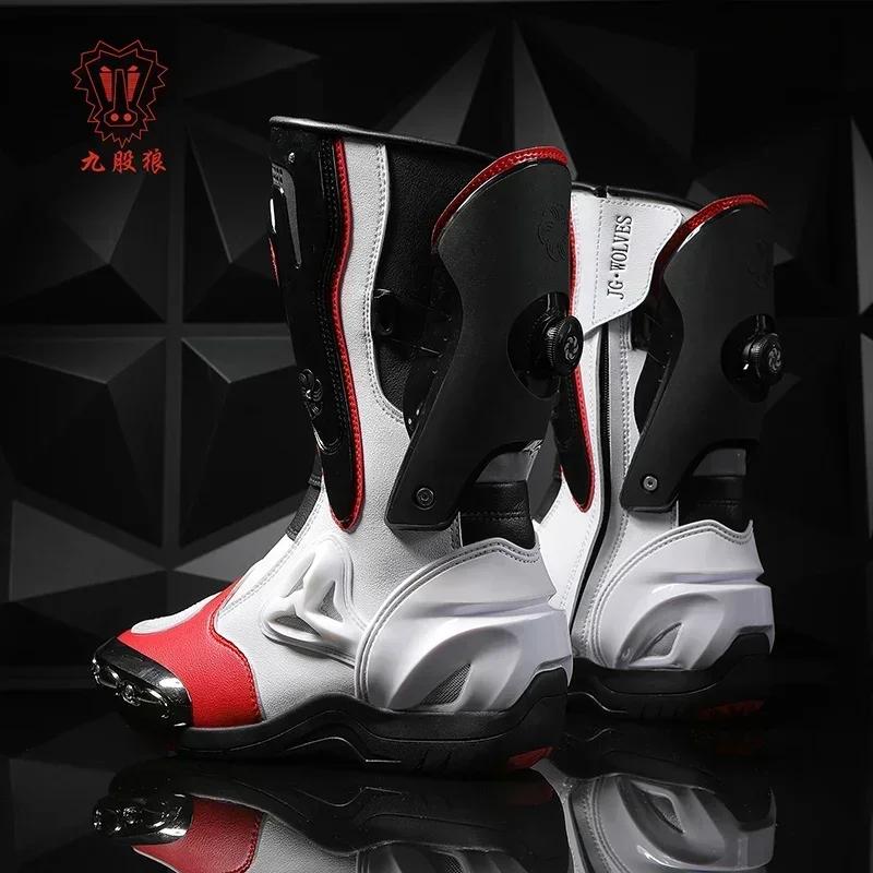 Boots for Motorcyclist Man Waterproof Enduro Motorcycle Boots Motorcycle Shoes Botas Moto Hombre Anti-Fall Riding Boots