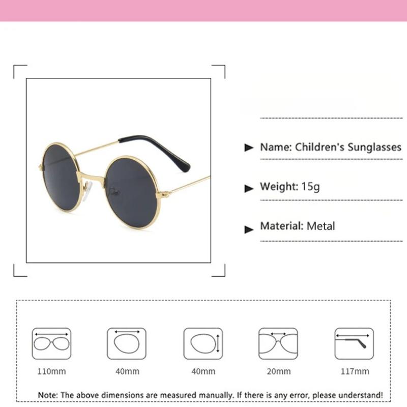 Cool Kids Driving Glasses Goggles Summer Small Round Sunglasses Vintage Children Sun Glasses Boys Girls Baby UV400 Glasses