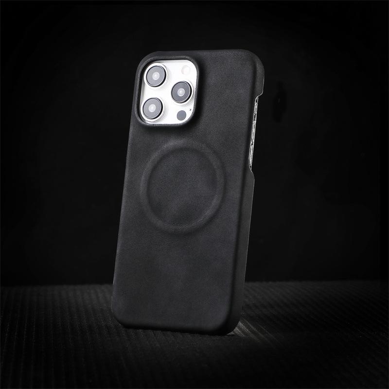 iPhone 17 Pro Max Magnetic Lambskin-Texture Case & Skin