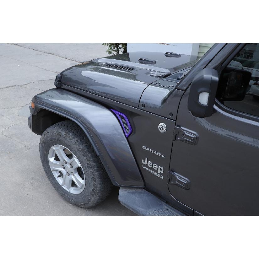 Side Leaf Plate Air Vent Inlet Decor Cover Trim For Jeep Wrangler JL 18+ Purple