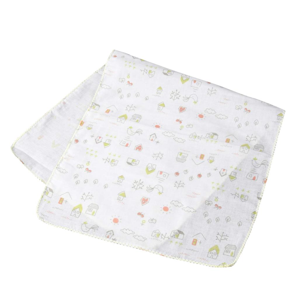Isamu Shokai Cotton Double Gauze Bath Made in House 32 x 70 Pack of 2 100% Towels, Japan, Pattern, cm,