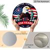 2D Flat, 1pc Circular Aluminum Decorative Plaque, Celebrating The 250Th Anniversary of America with a Patriotic Eagle & American Landmarks Design