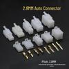 2.8mm Motorcycle/EV Connector Set: Male/Female Plastic Shell with Spring Contact, 2P-9P Options