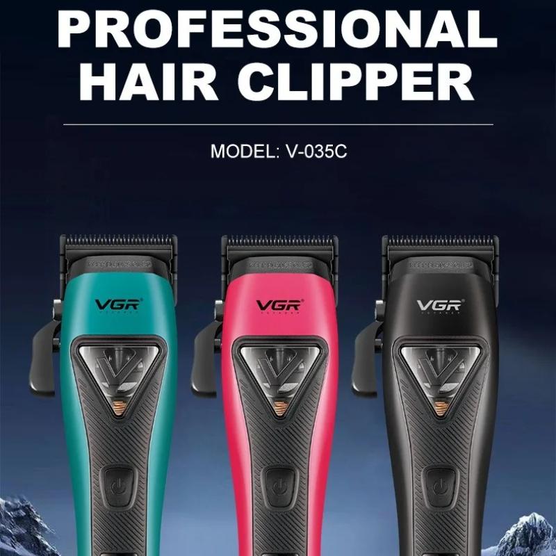 VGR Hair Trimmers Professional Haircut Machine 11000 RPM Clippers Vector Motor Brushless Hair Trimmers Adjustable Trimmer for Men Personal Care V-035C