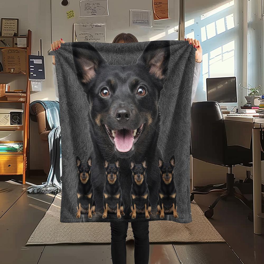 1Pc Sheepdog Siberian Husky Print Flannel Blanket, High Quality Comfortable for All Seasons, Home Decor, Warmth and Comfort, Perfect for Gifts