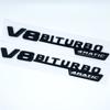 Car Fender Side Emblem V8 Biturbo 4matic  For Mercedes C63S W205 E63S W213 S63 W222 GLC63S X253 GLE63S W167 AMG Accessories