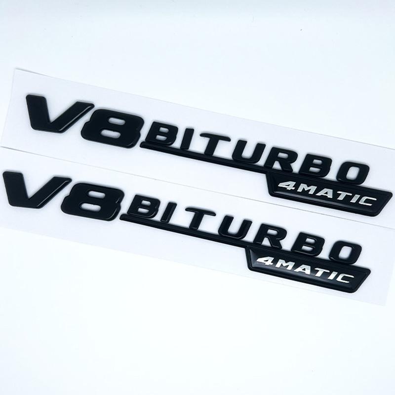 Car Fender Side Emblem V8 Biturbo 4matic  For Mercedes C63S W205 E63S W213 S63 W222 GLC63S X253 GLE63S W167 AMG Accessories