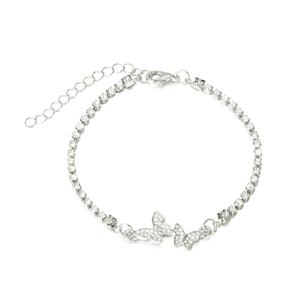 Fashion Light Luxury Bracelet, Exquisite Butterfly Full Diamond Adjustable Versatile Bracelet Jewelry