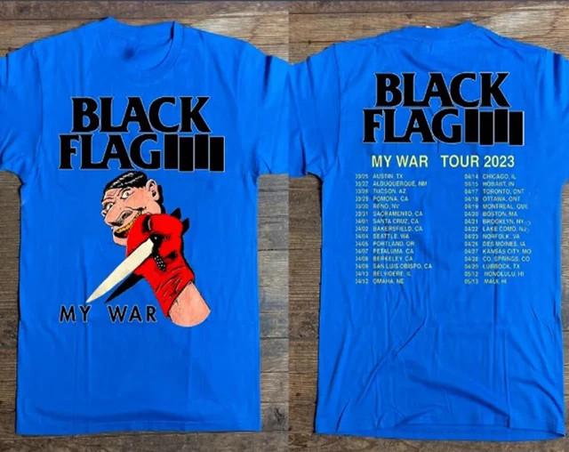 Black Flag Tour 2023 TShirt Black Flag Punk Rock Band 2023 Tour Concert Unisex T-Shirt XL