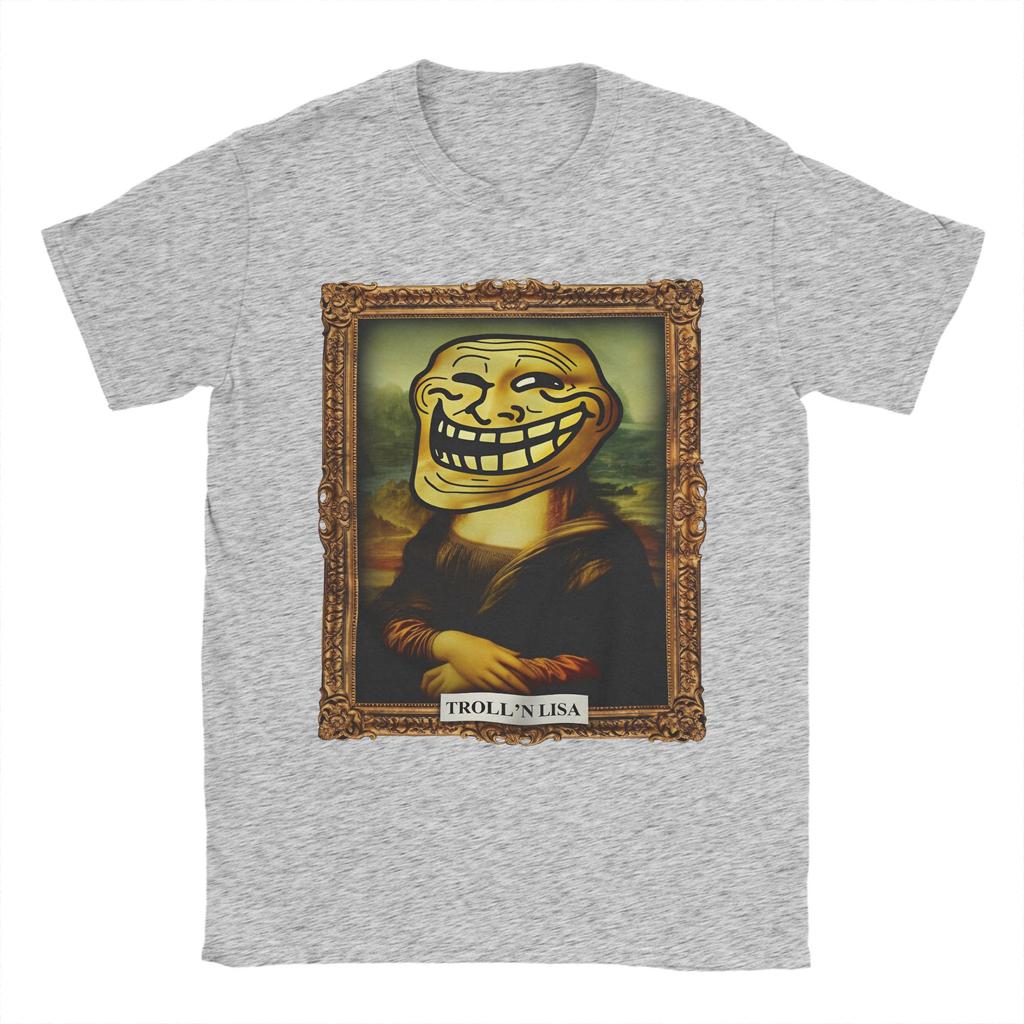 Unisex TShirt Trollface Meme Graphic Funny Cotton Tee Shirt Short Sleeve  T Shirts Crewneck Clothes Adult