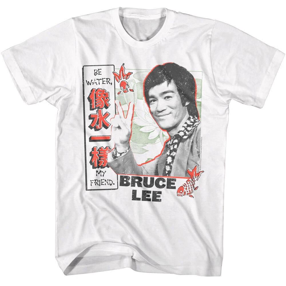 Bruce Lee Be Water Koi Fish Men s T Shirt L