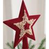 3D Red Glitter Star Christmas Tree Crown Star Christmas Tree Decorations  Home Party Decor
