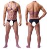 Men S Sexy Lingerie Hollow Open Crotch Mesh Bodysuit