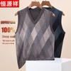 Men's V-Neck Pure Wool Pullover Vest