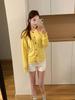 Korean Style Embroidered Pony Logo Knit Cardigan, Versatile Autumn Winter Round Neck Cable Sweater for Women
