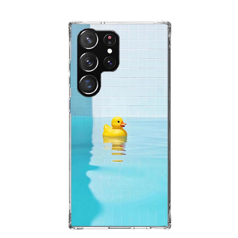 Rubber Ducks Swimming Pool Phone Case For Samsung Galaxy S26 S25 Edge S24 S23 FE S22 Ultra S21 Plus S20 + Fundas Cover Coque Gal