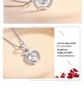 Korean Style Sterling Silver Apple Pendant with Diamonds - Fresh Fruit Christmas Jewelry