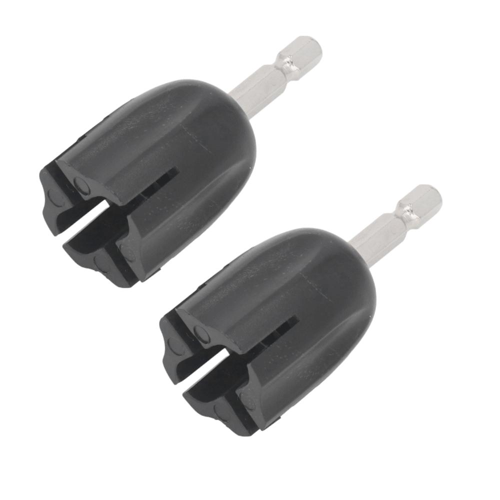 2PCS Plastic+Metal Guitar String Winder Black Drill Bit Peg Puller Guitar Maintenance