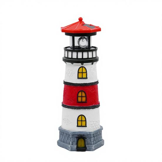 Solar Lighthouse Statue Light Light Waterproof Outdoor Decorative Solar Garden Solar Lighthouse Lamp