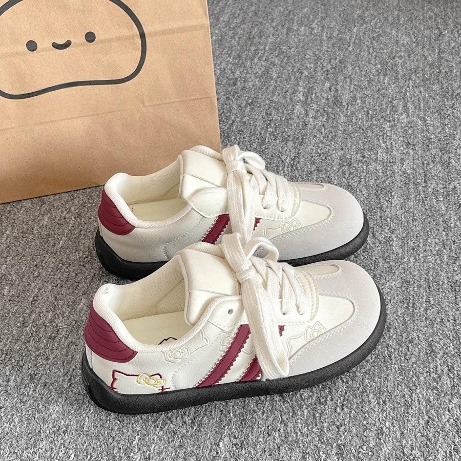 

Женские повседневные кроссовки для улицы на шнуровке, спортивная обувь, весна-осень 2025, дизайнерские корейские туфли с круглым носком, вулканизированная обувь, Tenis De Mujer 35 красный