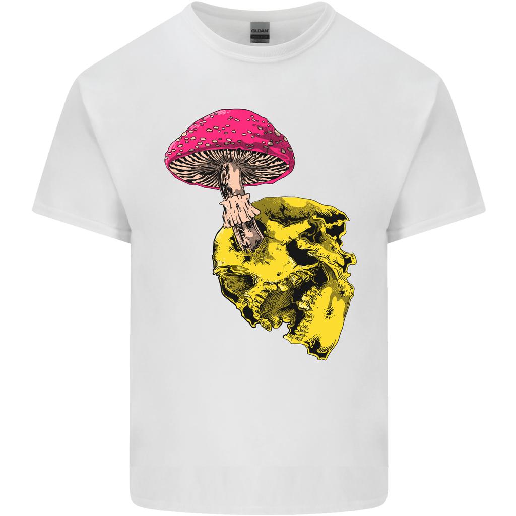 Mushroom Skull Toadstool Magic Gothic Unisexs Light Cotton TShirt