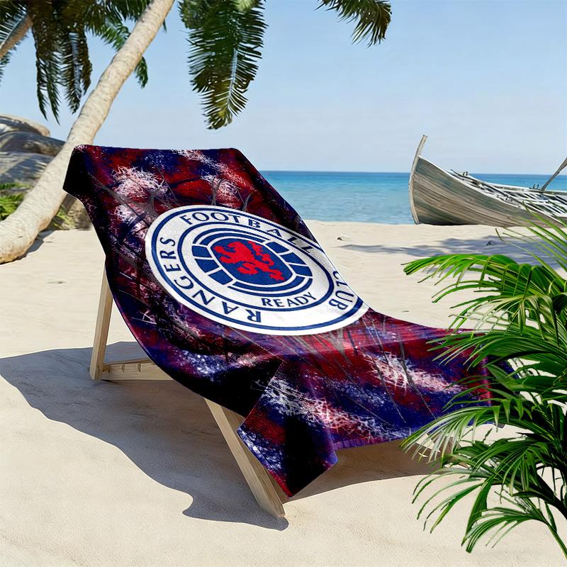 Rangers F.C. Druck Strandtuch, Großes Weiches Schnelltrocknendes Handtuch für Strand Camping Schwimmen