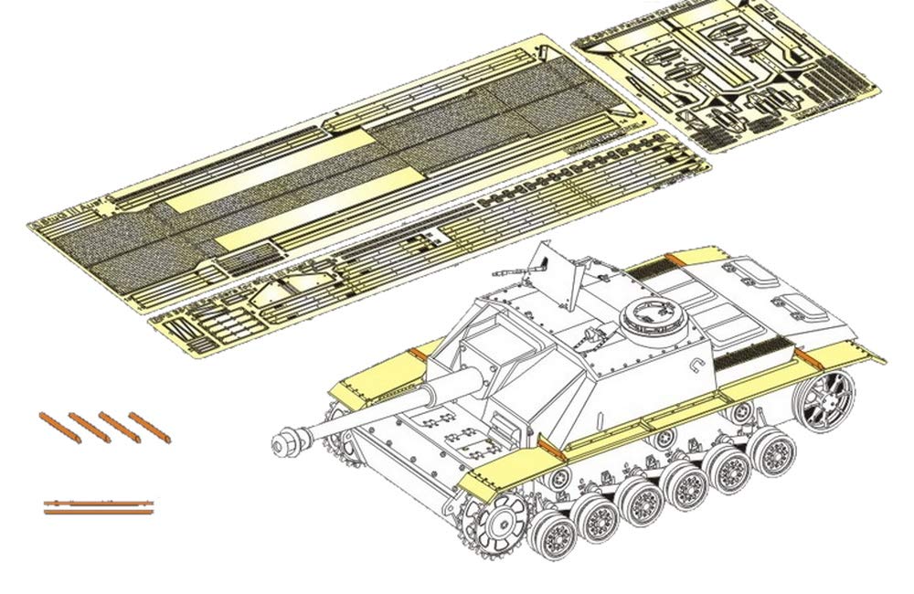

Модель Voyager, немецкая армейская пушка StuG III Type G времен Второй мировой войны, крыло с пластиковыми деталями PE351070 1/35 (совместимая компания)