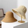 Solid Color Wide Brim Straw Hat Breathable UV Protection Cap Comfortable To Wear Beach Hat  Summer