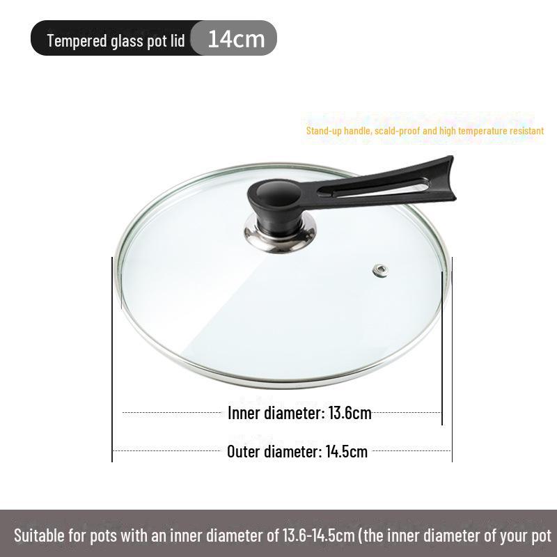 

Универсальная крышка для кастрюли из закаленного стекла, прозрачная, термостойкая, подходит для посуды размером 14–34 см