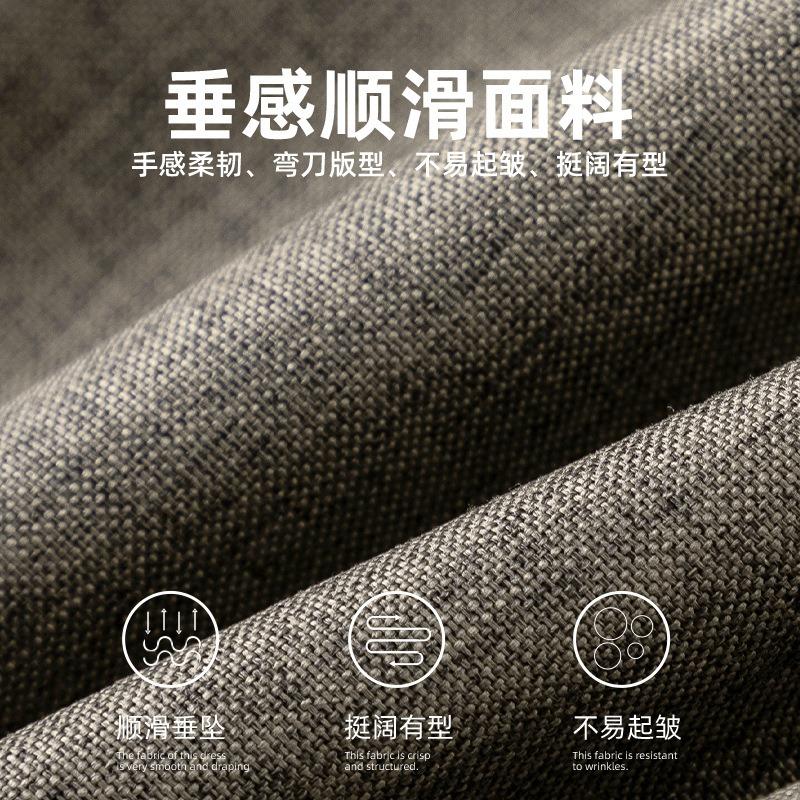 Pleated Design Casual Men's Solid Color Autumn Casual Pants