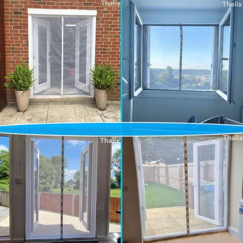 Thalix Entryway Screen Door, Latest Model with Magnetic Closure, 65x270 cm, Easy Installation with Storage Buckle, Quiet Operation, Automatic Closure,
