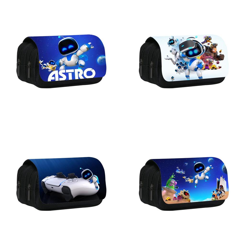 Astro Bot Doppel-Federmäppchen aus Nylon für Kinder und Schüler