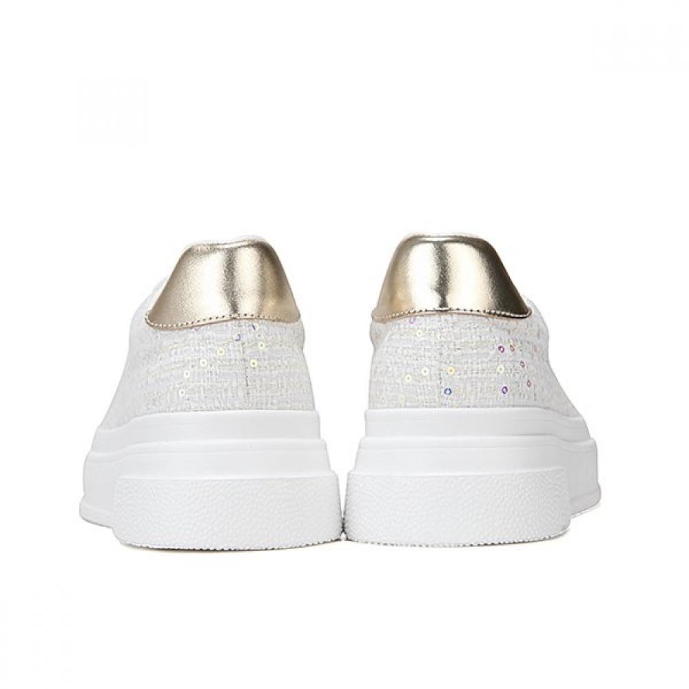 BARBARA Leather Sequin Tweed Women S SneakerS 6cm Bbh165iv