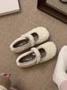 Mao Mao shoes women wear new Korean version fairy wind velvet warm cotton shoes flat Mary Jane foreign style Doudou shoes in winter