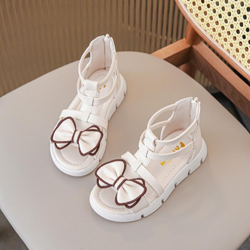 Dziecięce rzymianki, sandały dla dziewczynek, letnia moda, na miękkiej podeszwie, buty księżniczki z odkrytymi palcami, buty uczniowskie dla małych dziewczynek