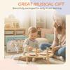 Baby Drum Kit, Wooden Kids Musical Instruments with Drums and Xylophone, Gifts for Girls Boys Birthday, Natural