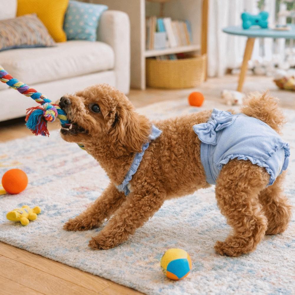 Thin Breathable Dog Sanitary Pants Adjustable Pet Dog Diapers  Female Dog Period