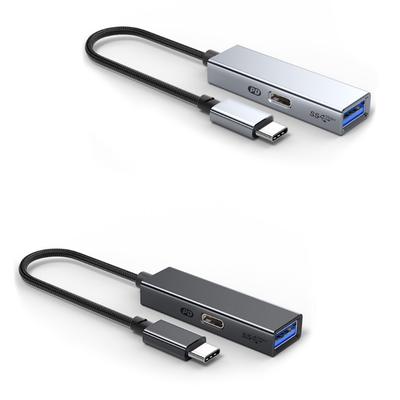 2 In 1 USB C OTG Charging Adapter USB 3.2 Gen1 OTG Splitter PD60W Fast Charging 5Gbps Data Transfer Cable for Phone