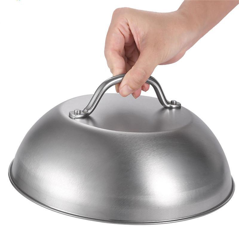 Cast Iron BBQ Steak Press & Pot Lid - Kitchen & Outdoor Grill Tool Set