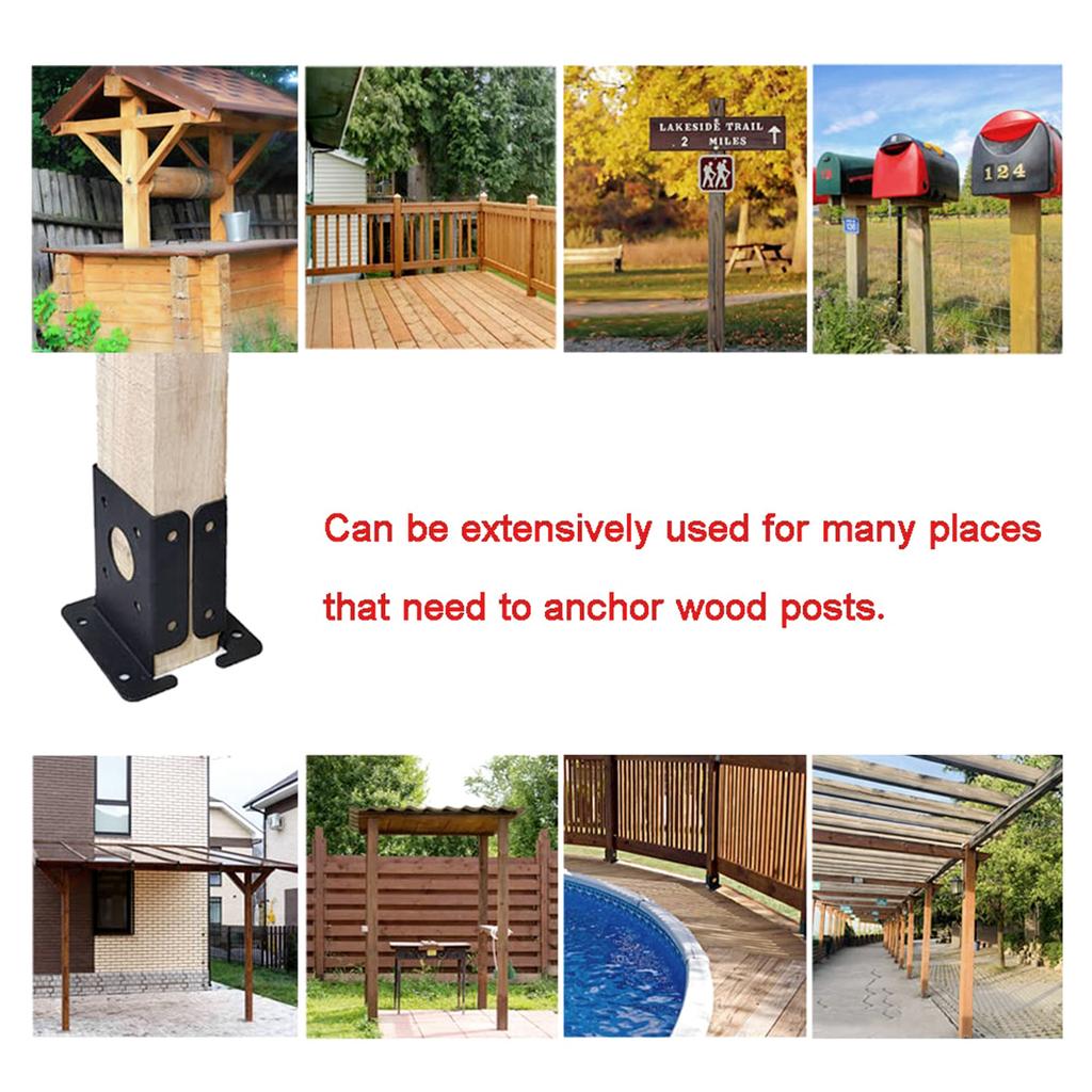 Verstellbare Terrassenpfostenanker Basiswinkel Tragbar Robust Verstärktes Zubehör für Sichere Terrassenstrukturstütze